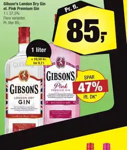 Calle Gibson's London Dry Gin el. Pink Premium Gin tilbud