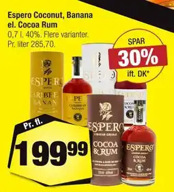 Calle Espero Coconut, Banana el. Cocoa Rum tilbud