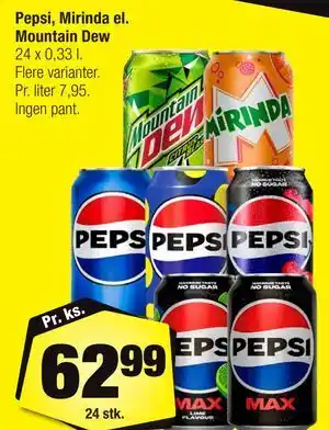 Calle Pepsi, Mirinda el. Mountain Dew tilbud