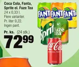 Calle Coca Cola, Fanta, Sprite el. Fuze Tea tilbud