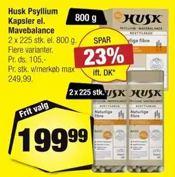 Calle Husk Psyllium Kapsler el. Mavebalance tilbud