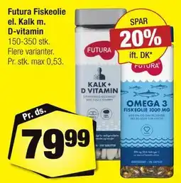 Calle Futura Fiskeolie el. Kalk m. D-vitamin tilbud