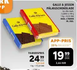 Scandinavian Park GALLE & JESSEN PÅLÆGSCHOKOLADE tilbud