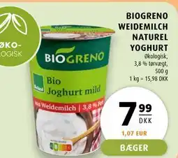 Scandinavian Park BIOGRENO WEIDEMILCH NATUREL YOGHURT tilbud