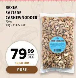 Scandinavian Park REXIM SALTEDE CASHEWNØDDER tilbud