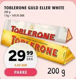Scandinavian Park TOBLERONE GULD ELLER WHITE tilbud