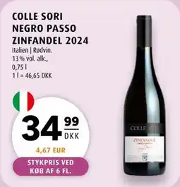 Scandinavian Park COLLE SORI NEGRO PASSO ZINFANDEL 2024 tilbud