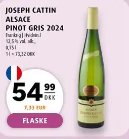 Scandinavian Park JOSEPH CATTIN ALSACE PINOT GRIS 2024 tilbud