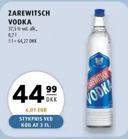 Scandinavian Park ZAREWITSCH VODKA tilbud