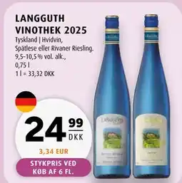 Scandinavian Park LANGGUTH VINOTHEK 2025 tilbud