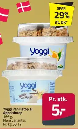 Fleggaard Yoggi Vaniljetop el. Appelsintop tilbud