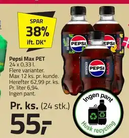 Fleggaard Pepsi Max PET tilbud