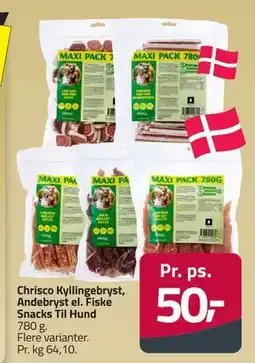 Fleggaard Chrisco Kyllingebryst, Andebryst el. Fiske Snacks Til Hund tilbud