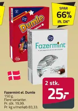 Fleggaard Fazermint el. Dumle tilbud