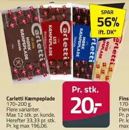 Fleggaard Carletti Kæmpeplade tilbud