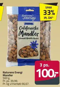 Fleggaard Naturens Energi Mandler tilbud