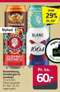 Fleggaard Kronenbourg, Grimbergen el. Jacobsen tilbud