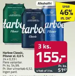 Fleggaard Harboe Classic, Pilsner el. 0,0 % tilbud
