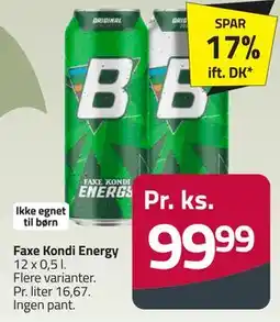 Fleggaard Faxe Kondi Energy tilbud