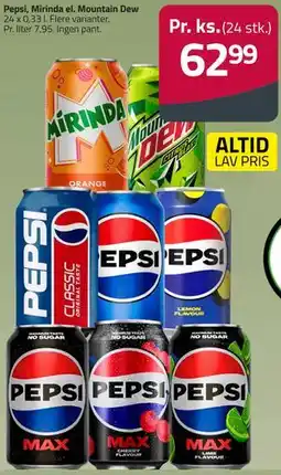 Fleggaard Pepsi, Mirinda el. Mountain Dew tilbud