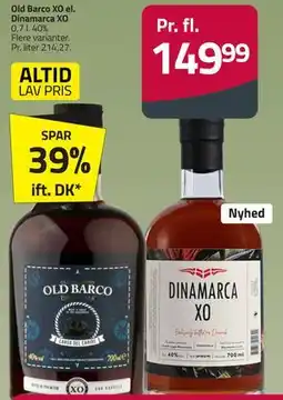 Fleggaard Old Barco XO el. Dinamarca XO tilbud