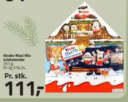 Fleggaard Kinder Maxi Mix Julekalender tilbud