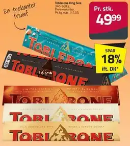 Fleggaard Toblerone King Size tilbud