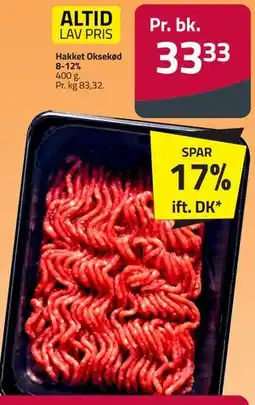 Fleggaard Hakket Oksekød 8-12% tilbud