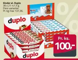 Fleggaard Kinder el. Duplo tilbud