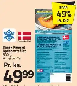 Fleggaard Dansk Paneret Rødspættefilet tilbud