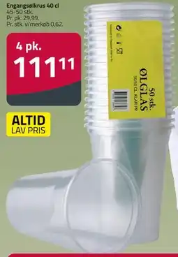 Fleggaard Engangsølkrus 40 cl tilbud