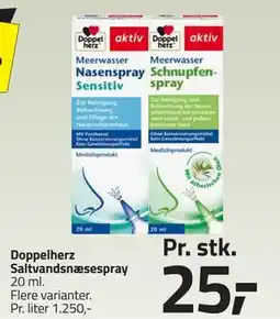 Fleggaard Doppelherz Saltvandsnæsespray tilbud