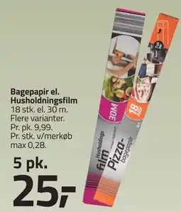 Fleggaard Bagepapir el. Husholdningsfilm tilbud