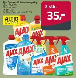 Fleggaard Ajax Spray el. Universalrengøring tilbud