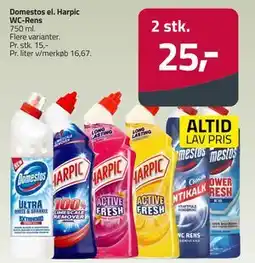 Fleggaard Domestos el. Harpic WC-Rens tilbud
