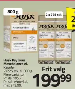 Fleggaard Husk Psyllium Mavebalance el. Kapsler tilbud