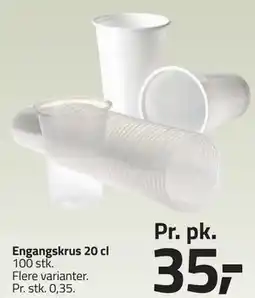 Fleggaard Engangskrus 20 cl tilbud
