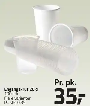 Fleggaard Engangskrus 20 cl tilbud