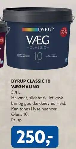 Davidsen DYRUP CLASSIC 10 VÆGMALING tilbud