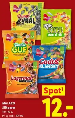 Lidl Malaco Slikposer tilbud