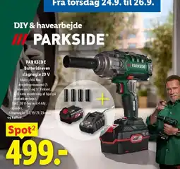 Lidl PARKSIDE Batteridreven slagnøgle 20 V tilbud