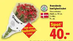 Lidl Brændende kærlighed buket tilbud