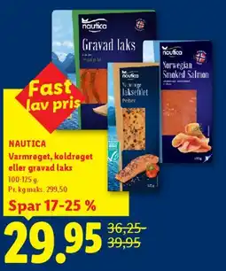 Lidl Varmrøget, koldrøget eller gravad laks tilbud