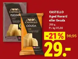 Lidl Castello Aged Havarti eller Gouda tilbud