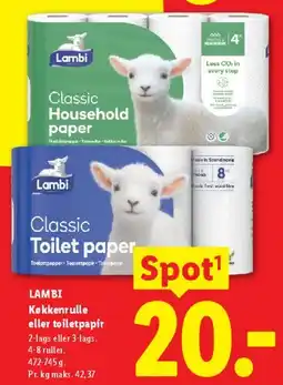 Lidl LAMBI Toilet/household paper tilbud