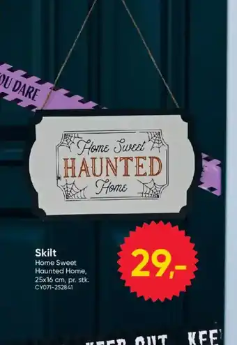 Skilt Home Sweet Haunted Home