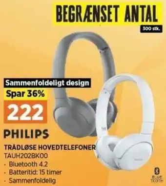 Power Trådløse Hovedtelefoner TAUH202BK00 tilbud