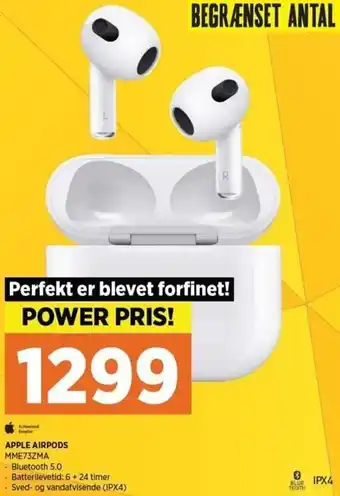 Power Apple Airpods MME73ZMA tilbud