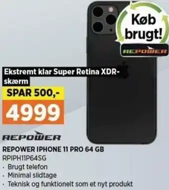 Power Repower iPhone 11 Pro 64GB RPIPH11P64SG tilbud