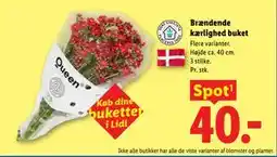 Lidl Brændende kærlighed buket tilbud